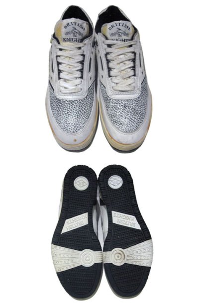 画像1: 1980's "BRITSH KNIGHTS" Leather Sneaker　WHITE / BLACK 　size US 10.5 (28.5cm)