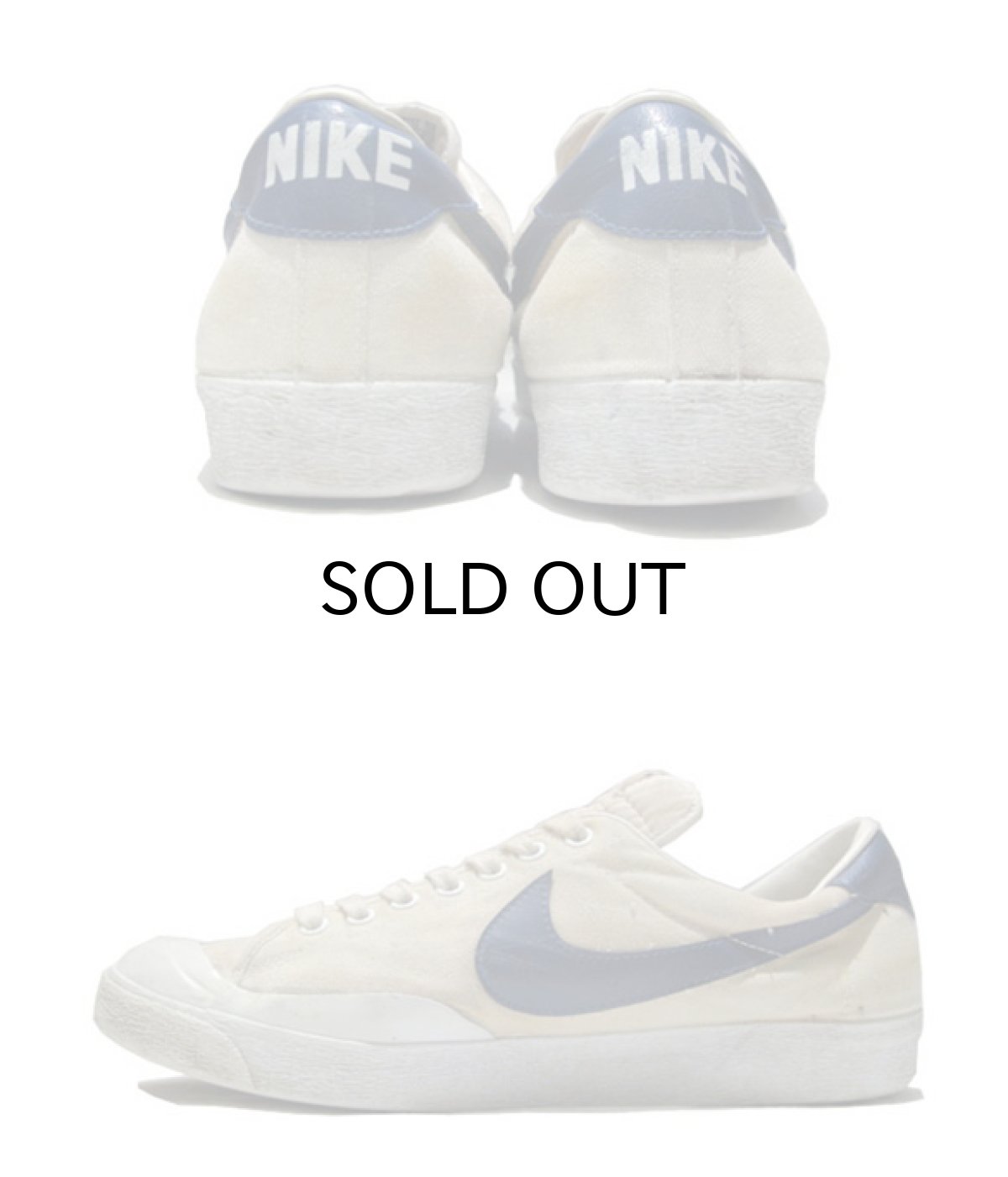 画像2: 1980's NIKE "ALL COURT" Canvas Sneaker NATURAL / BLUE  size US 10.5 (28.5cm) (2)