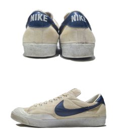 画像2: 1980's NIKE "ALL COURT" Canvas Sneaker　NATURAL / BLUE 　size US 10.5 (28.5cm) (2)