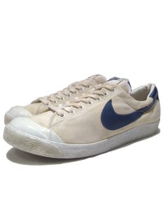 画像1: 1980's NIKE "ALL COURT" Canvas Sneaker　NATURAL / BLUE 　size US 10.5 (28.5cm) (1)