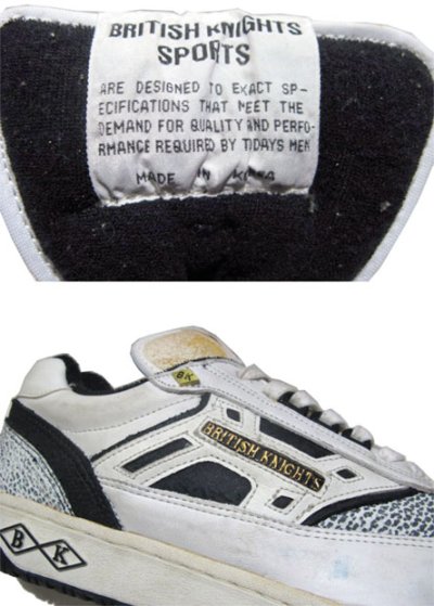 画像3: 1980's "BRITSH KNIGHTS" Leather Sneaker　WHITE / BLACK 　size US 10.5 (28.5cm)
