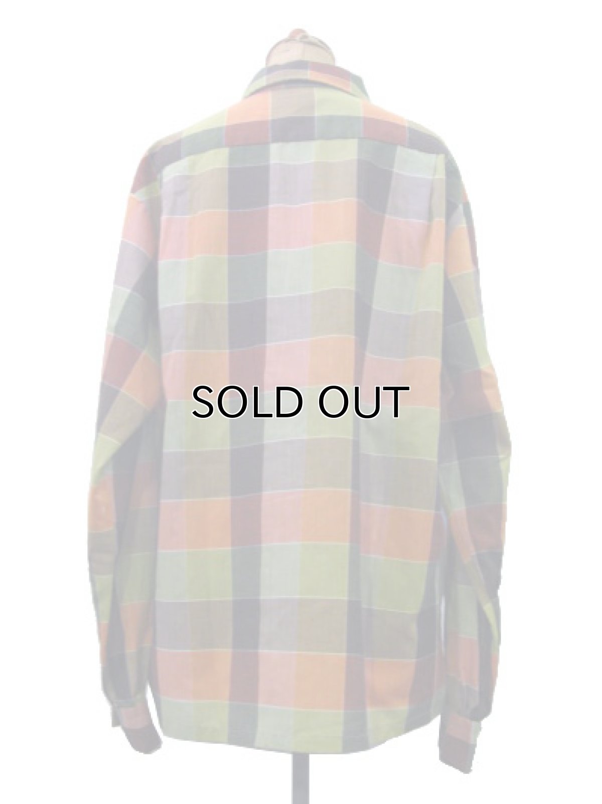 画像2: 1960's "Wrinkle Free" OLD L/S Shirts Check Pattern　RED / GREEN 系　size L (表記 16-16 1/2 L) (2)