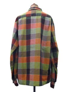 画像2: 1960's "Wrinkle Free" OLD L/S Shirts Check Pattern　RED / GREEN 系　size L (表記 16-16 1/2 L) (2)