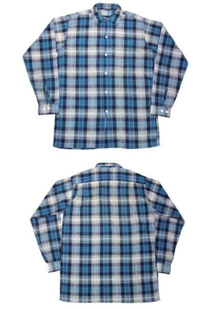 画像1: 1960's "TOWNCRAFT" OLD L/S Shirts Check Pattern　BLUE 系　size L (表記 16 1/2 L  TALL)