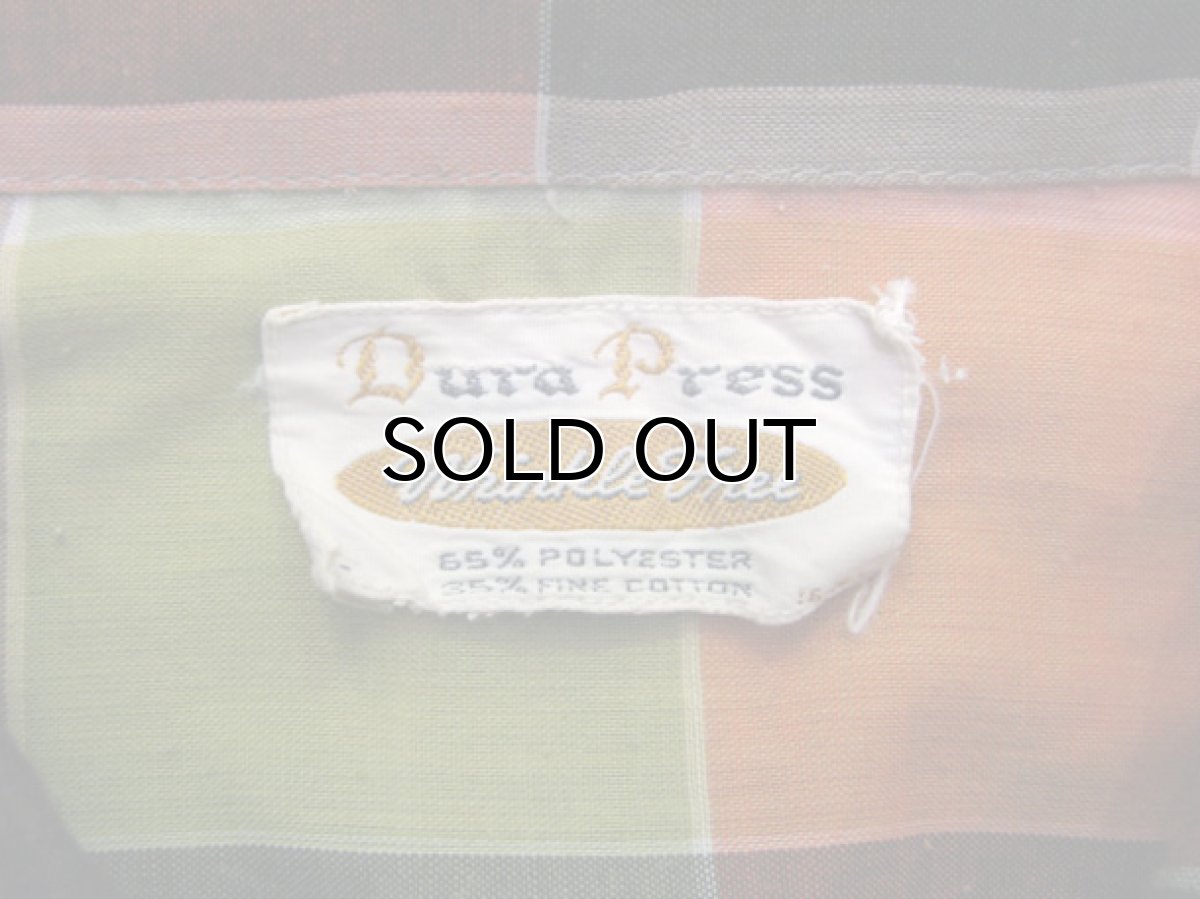 画像5: 1960's "Wrinkle Free" OLD L/S Shirts Check Pattern　RED / GREEN 系　size L (表記 16-16 1/2 L) (5)