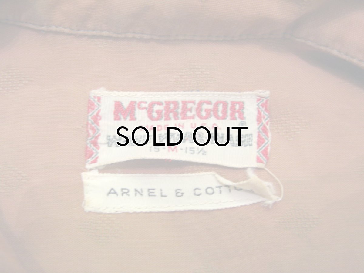 画像4: 1960's "McGREGOR" Cotton L/S Shirts Diamond Pattern　ORANGE　size M (表記 15-15 1/2 M) (4)