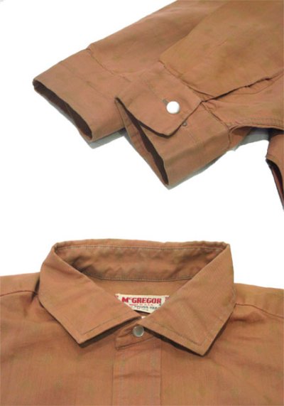 画像3: 1960's "McGREGOR" Cotton L/S Shirts Diamond Pattern　ORANGE　size M (表記 15-15 1/2 M)
