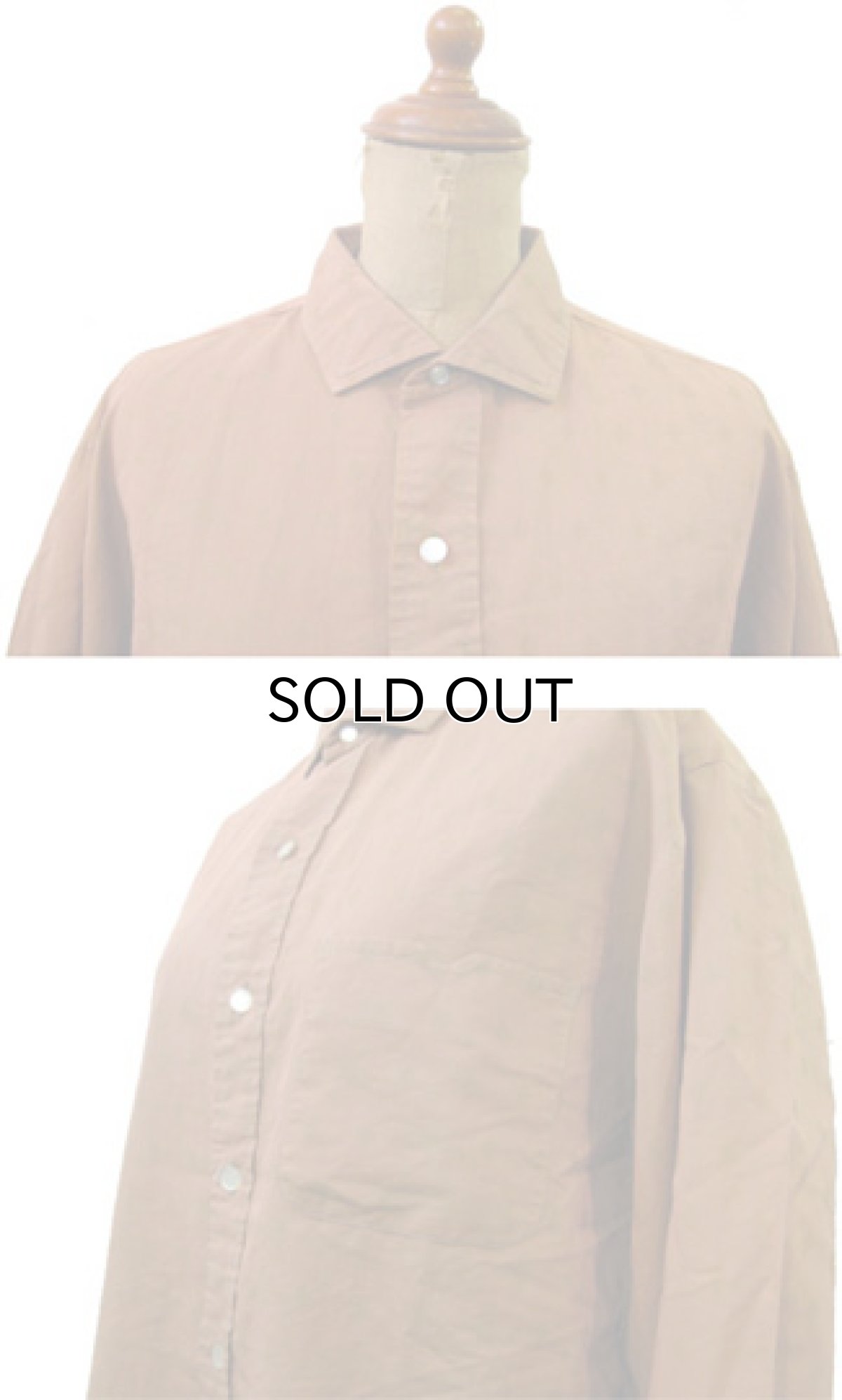 画像3: 1960's "McGREGOR" Cotton L/S Shirts Diamond Pattern　ORANGE　size M (表記 15-15 1/2 M) (3)