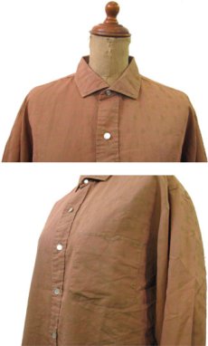 画像3: 1960's "McGREGOR" Cotton L/S Shirts Diamond Pattern　ORANGE　size M (表記 15-15 1/2 M) (3)