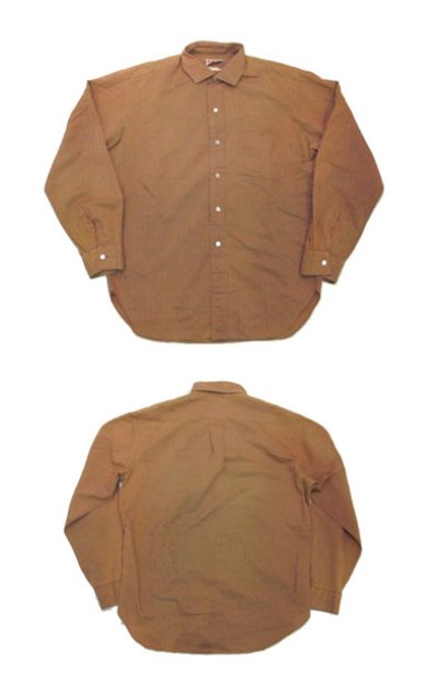 画像1: 1960's "McGREGOR" Cotton L/S Shirts Diamond Pattern　ORANGE　size M (表記 15-15 1/2 M)