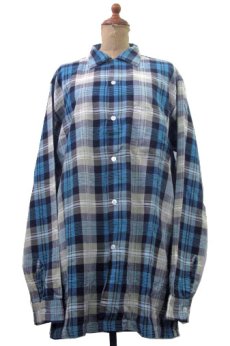 画像1: 1960's "TOWNCRAFT" OLD L/S Shirts Check Pattern　BLUE 系　size L (表記 16 1/2 L  TALL) (1)