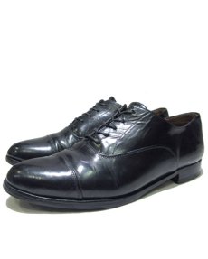 画像1: ~1980's "JOHN RAMFORD" Straight Tip Leather Shoes　color : BLACK　 size 41 1/2   ( 26 cm ) (1)