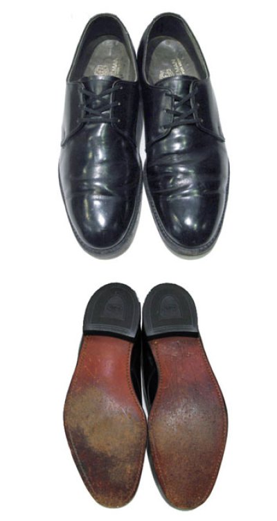 画像1: 1970's "FREEMAN" Plain Toe Leather Shoes　color : BLACK　 size 10 1/2 C  ( 28.5 cm )