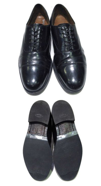画像1: "COLE HAAN" Straight Tip Leather Shoes　color : BLACK　 size 9   ( 27 cm )