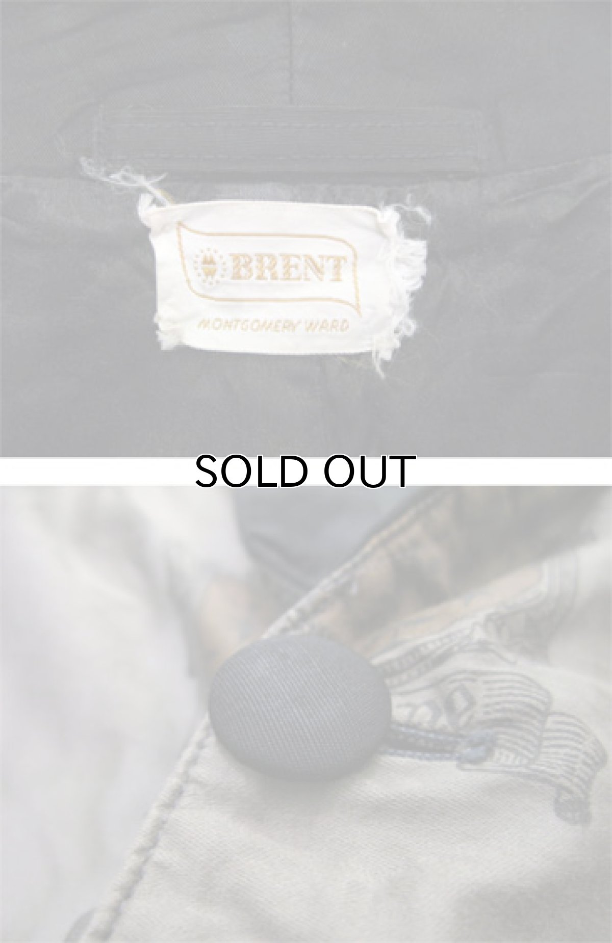 画像4: 1960's "BRENT" 1 Button Jacket OLIVE系 size L位 (表記 なし) (4)