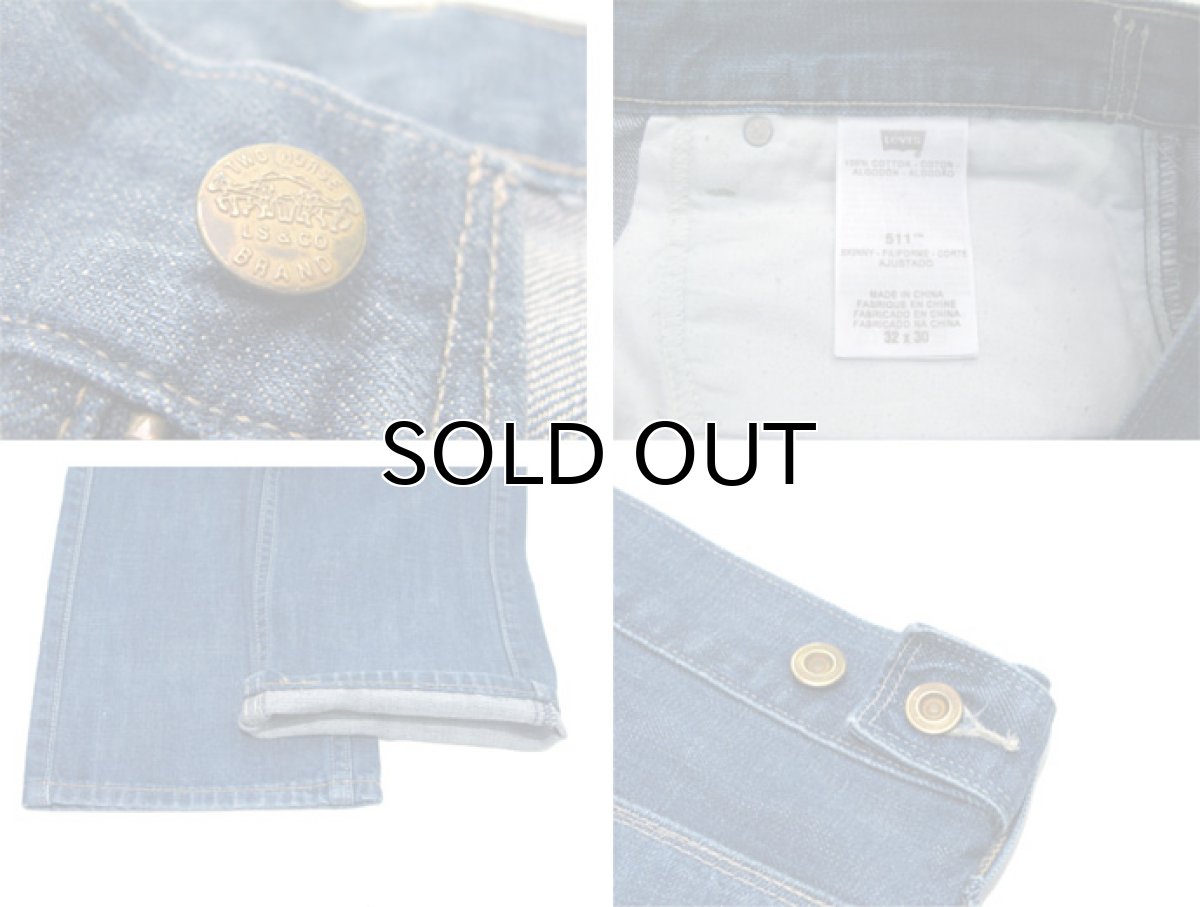 画像3: Levi's 511 Denim Skinny Pants color : Blue Denim size w 32 inch  (表記 w32 L30) (3)