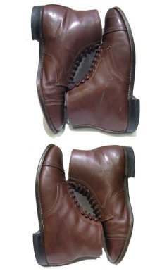 画像2: ~ 1970's "HY-SPOT" Cap Toe Leather Boots　BROWN 　size 約29 cm  ( 表記 11 EE) (2)
