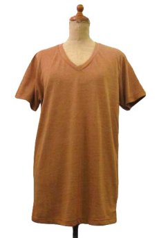 画像1: "alternative apparel" Eco Heather V-neck T-shirts　ECO TRUE-RUST　size XS / S / M / L / XL (1)