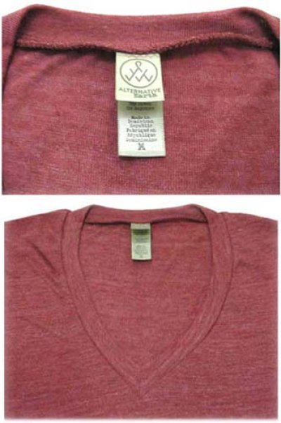 画像2: "alternative apparel" Eco Heather V-neck T-shirts　ECO TRU-BURGUNDY　size XS / S / M / L / XL