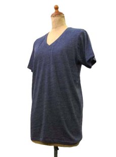 画像2: "alternative apparel" Eco Heather V-neck T-shirts　ECO TRU-NAVY　size XS / S / M / L / XL (2)