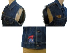 画像4: 1970's "Levi's" 70505e Cutoff Denim Vest　Indigo Blue　size S位  (表記 36) (4)