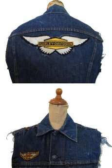 画像3: 1970's "Levi's" 70505e Cutoff Denim Vest　Indigo Blue　size S位  (表記 36) (3)