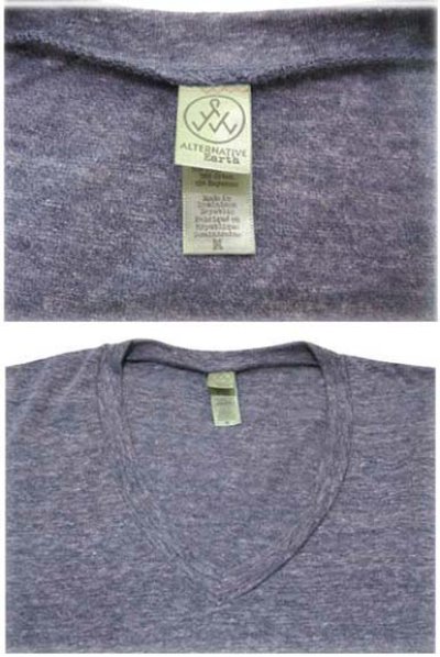 画像2: "alternative apparel" Eco Heather V-neck T-shirts　ECO NAVY　size XS / S / M / L / XL