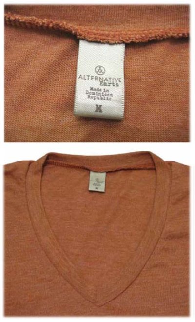 画像2: "alternative apparel" Eco Heather V-neck T-shirts　ECO TRUE-RUST　size XS / S / M / L / XL