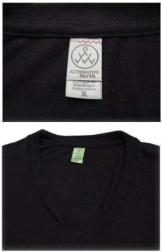 画像5: "alternative apparel" Eco Heather V-neck T-shirts　ECO TRU-BLACK　size XS / S / XL (5)