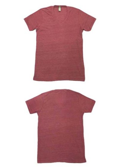 画像1: "alternative apparel" Eco Heather V-neck T-shirts　ECO TRU-BURGUNDY　size XS / S / M / L / XL