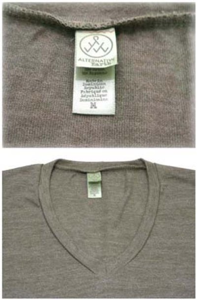 画像2: "alternative apparel" Eco Heather V-neck T-shirts　ECO MILITARY　size XS / S / M / L / XL