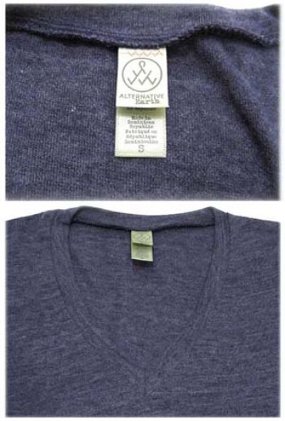 画像2: "alternative apparel" Eco Heather V-neck T-shirts　ECO TRU-NAVY　size XS / S / M / L / XL