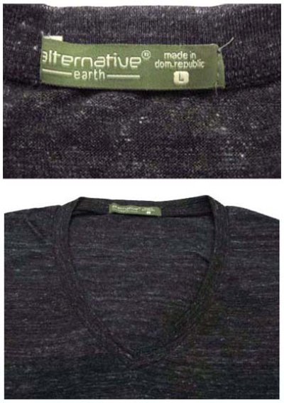 画像2: "alternative apparel" Eco Heather V-neck T-shirts　ECO BLACK　size XS / S / M / L / XL