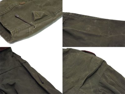 画像2: 1940's~ "HINSON" Corduroy Collar Hunting Jacket　OLIVE　size M-L位  (表記 38)