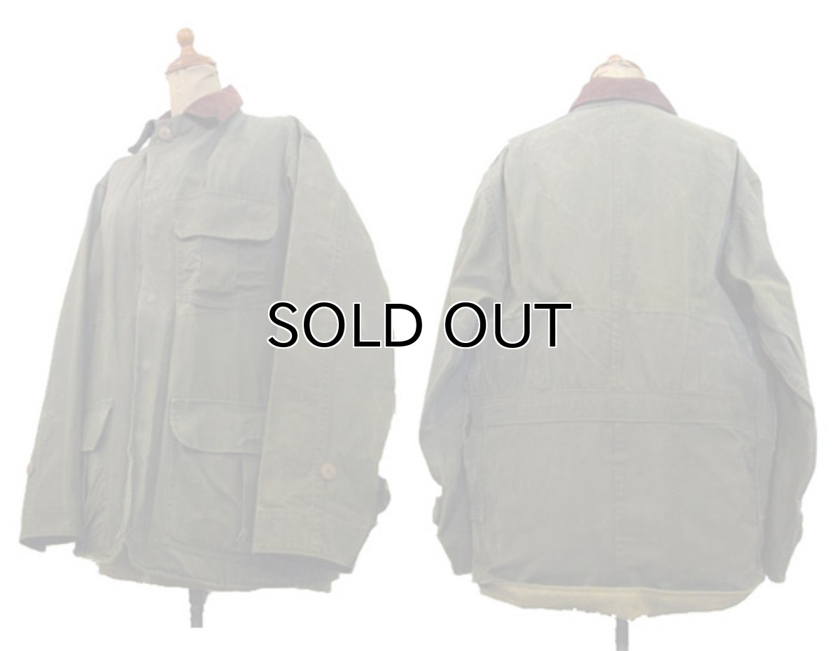 画像2: 1940's~ "HINSON" Corduroy Collar Hunting Jacket　OLIVE　size M-L位  (表記 38) (2)