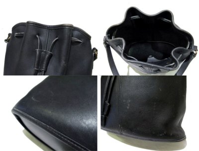 画像1: 1980-90's OLD COACH Leather Shoulder Bag 　BLACK　 made in USA