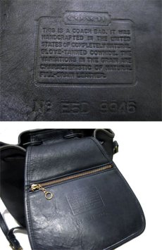 画像5: 1980-90's OLD COACH Leather Shoulder Bag 　BLACK　 made in USA (5)