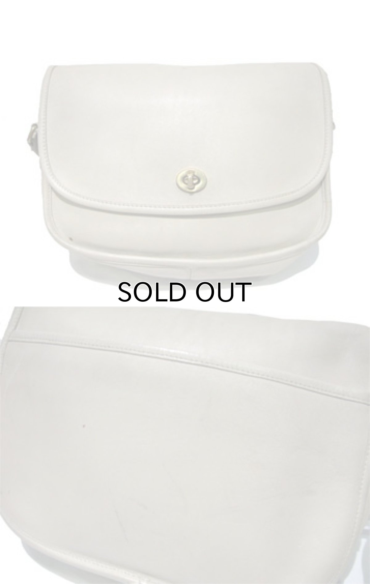 画像3: 1980-90's OLD COACH Leather Shoulder Bag  BEIGE  made in USA (3)