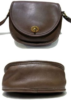 画像3: 1980-90's OLD COACH Leather Poach 　MOCA BROWN　 made in USA (3)