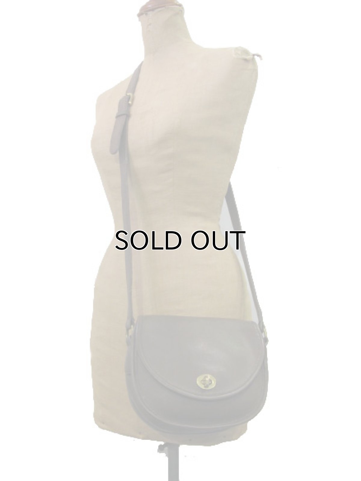 画像2: 1980-90's OLD COACH Leather Poach 　MOCA BROWN　 made in USA (2)