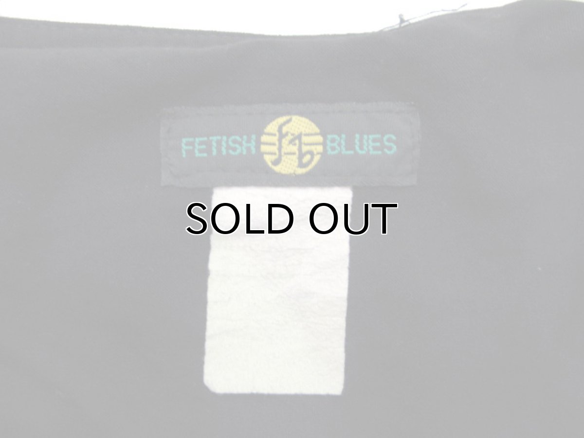 画像5: 1980's~ "FETISH BLUES" Cardigan Type Collarless Jacket　BLACK　size M- L 位 (表記 不明) (5)