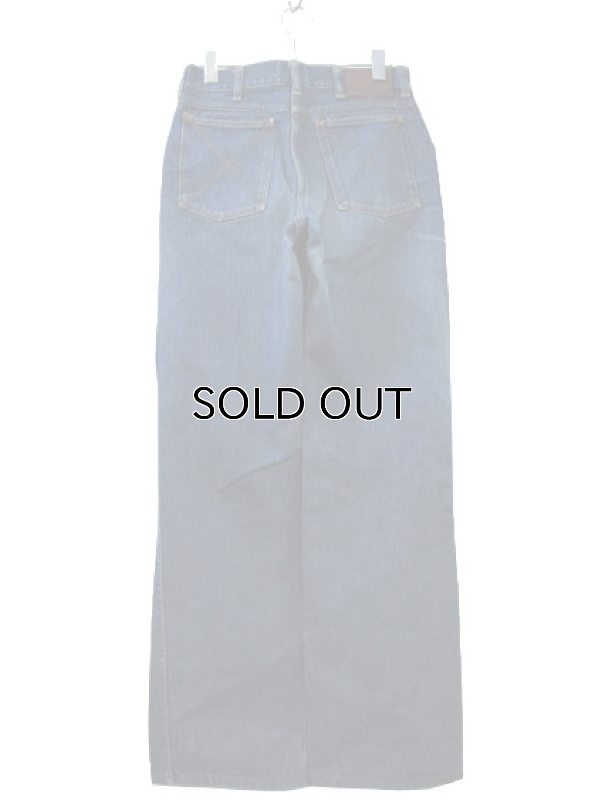 画像2: ~1950's"GAUCHOS" Indigo Denim 5Pocket Pants "Leather Patch"　size  w 28 inch (表記 なし) (2)