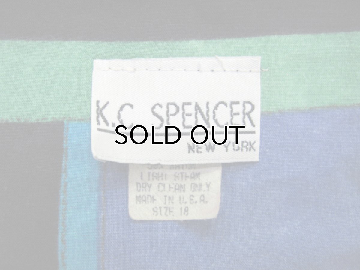 画像3: 1980's~ "K.C. SPENCER" Colorful Rayon Gown　Multi Color　size M- L 位 (表記 18) (3)