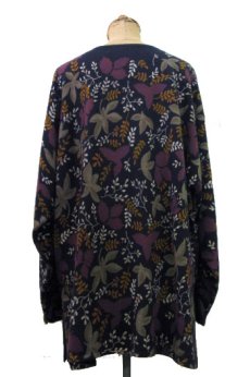 画像2: 1990's~ "CHRYSANTHEME" Pullover Sweater (総柄)　NAVY　size L (表記 Women 3X) (2)