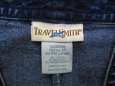 画像5: "TRAVEL SMITH" Collarless Denim Cotton Jacket　Blue Denim　sizeL-XL 位 (表記 Women XL) (5)