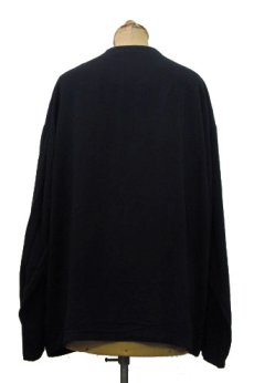 画像2: 1980's~ "FETISH BLUES" Cardigan Type Collarless Jacket　BLACK　size M- L 位 (表記 不明) (2)