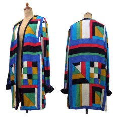 画像2: 1980's~ "K.C. SPENCER" Colorful Rayon Gown　Multi Color　size M- L 位 (表記 18) (2)