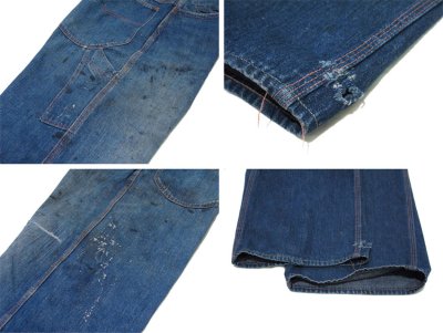 画像3: 1940's"Casey Jones x Big8" Denim Work Pants with Cinch Back　size  w 31.5 inch (表記 なし)
