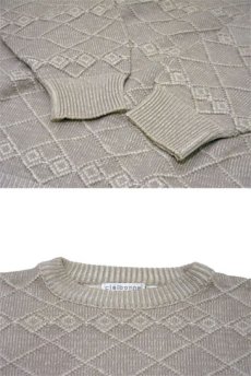画像3: 1990's~ "CLAIBORNE" Pullover Cotton Sweater　made in USA　BEIGE　size M (表記 M) (3)