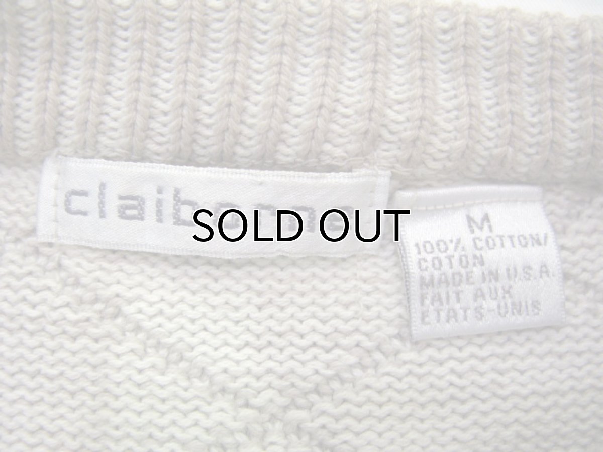 画像4: 1990's~ "CLAIBORNE" Pullover Cotton Sweater　made in USA　BEIGE　size M (表記 M) (4)